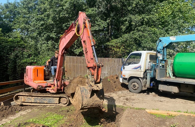 Монтаж газгольдера Спецгаз 6600 л в Красногорске под ключ для частного дома